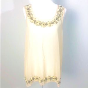 Philosophy Bead Sheer Peach Cream Camisole Top Blouse